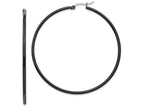 Chisel Stainless Steel Black Ip Plated 60mm Hoop Earrings