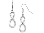 FJC Finejewelers Stainless Steel Polished Infinity Symbol Shepherd Hook Earrings