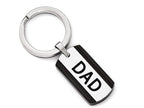 Chisel Stainless Steel Polished Black Ip-plated Key Ring
