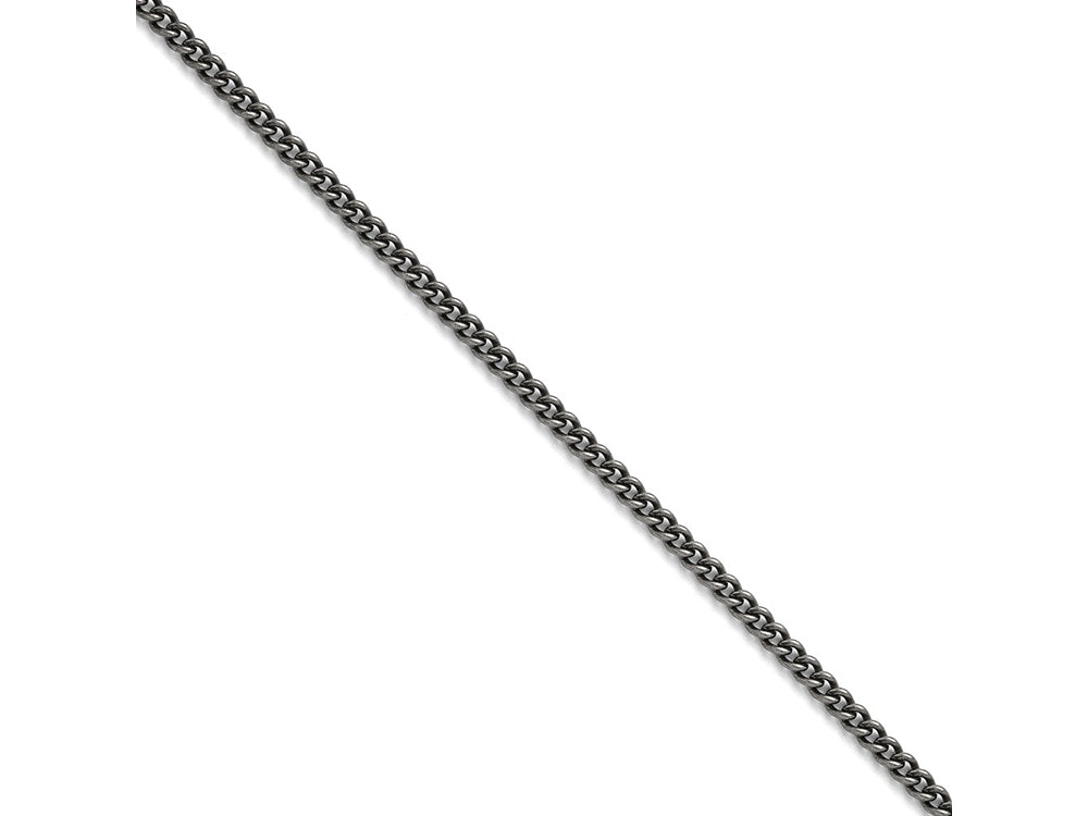 Chisel Stainless Steel 4.0mm 20in Round Curb Antiqued Chain Necklace