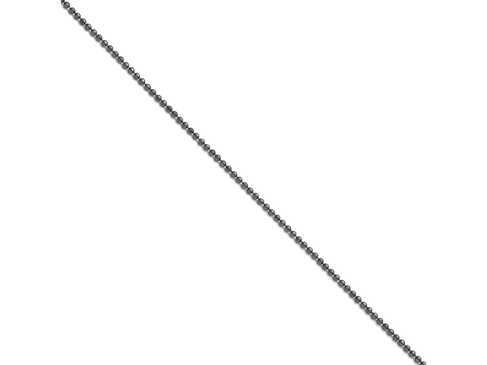 Chisel Stainless Steel 2.00 Mm 22 Inch Beaded Ball Antiqued Chain Necklace