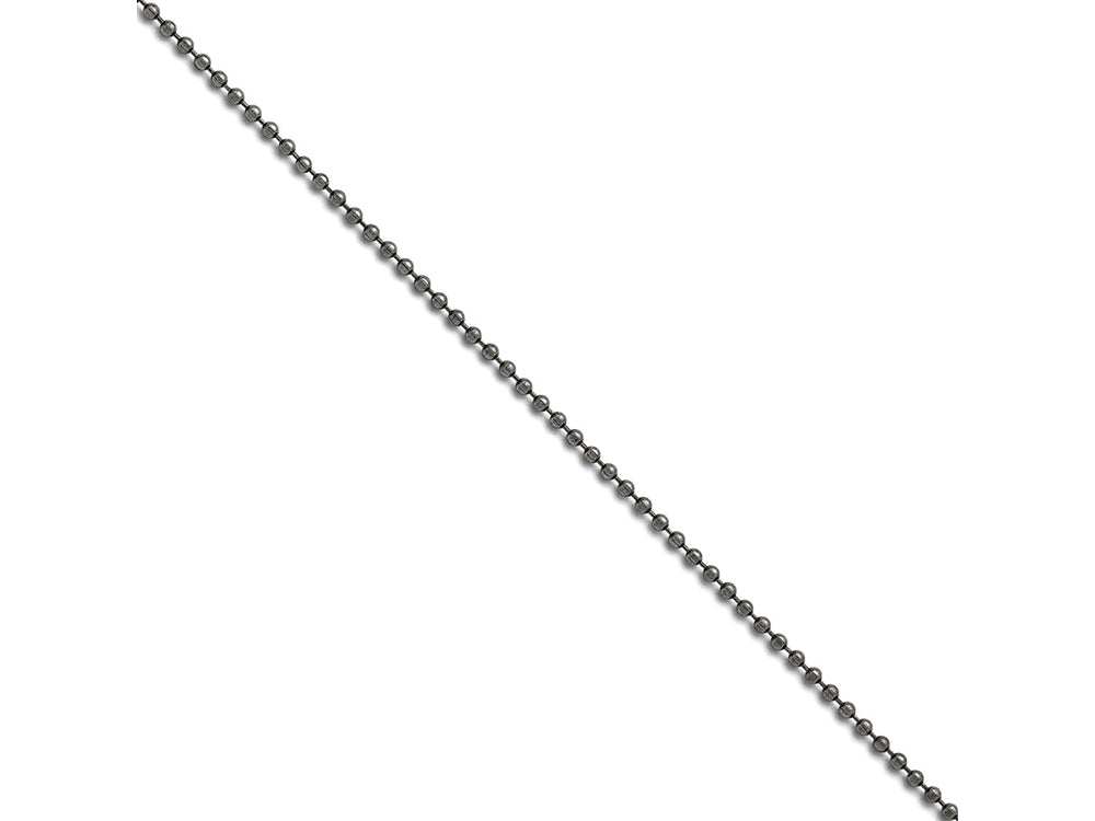 Chisel Stainless Steel 2.40 Mm 22 Inch Beaded Ball Antiqued Chain Necklace