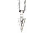 Chisel Stainless Steel Polished and Antiqued Dagger 22in Necklace