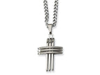 Chisel Stainless Steel Cross Necklace