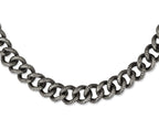Chisel Stainless Steel Antiqued and Textured Links 24in Necklace