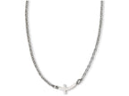 FJC Finejewelers Stainless Steel Polished Sideways Cross 18in Necklace