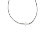 FJC Finejewelers Stainless Steel Polished Sideways Cross 18in Necklace