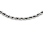 Chisel Stainless Steel Polished 7mm Rope Necklace