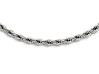 Chisel Stainless Steel Polished 7mm Rope Necklace