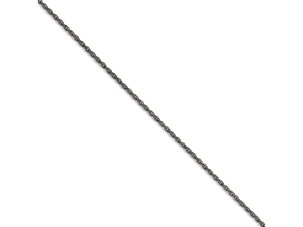 Chisel Stainless Steel 2.00mm Oxidized Chain Necklace