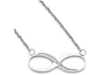 FJC Finejewelers Stainless Steel Infinity Polished CZ Necklace