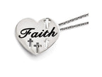 Chisel Stainless Steel Enameled Polished Heart Necklace