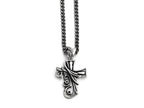 Chisel Stainless Steel Polished And Antiqued Necklace