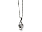 Chisel Stainless Steel Polished And Antiqued Magnetic Fish Necklace