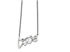 Chisel Stainless Steel Polished Love Necklace