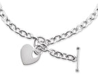 Chisel Stainless Steel Polished Heart Toggle Necklace