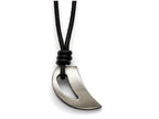 Chisel Stainless Steel Polished And Brushed Black Ip-plated Claw Necklace