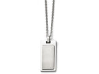 Chisel Stainless Steel Brushed And Polished Necklace