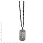 Chisel Stainless Steel Antiqued Brushed Eagle Necklace