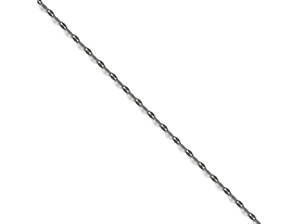Chisel Stainless Steel 2.50mm Oxidized Fancy Chain Necklace