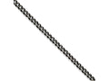 Chisel Stainless Steel 6.75mm Polished And Antiqued Curb Chain Necklace