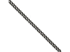 Chisel Stainless Steel 6.75mm Polished And Antiqued Curb Chain Necklace