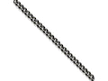Chisel Stainless Steel 7.50mm Oxidized Curb Chain Bracelet