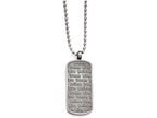 Chisel Stainless Steel Matte/antiqued Live/dream/believe Necklace