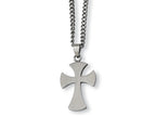 Chisel Stainless Steel Cross Necklace - 22 inches