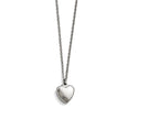 Chisel Stainless Steel Polished Heart W/1.50in. Ext. Necklace