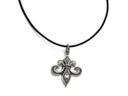 Chisel Stainless Steel And Polished Fleur De Lis Necklace
