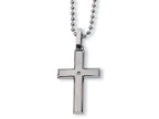 Chisel Stainless Steel Diamond Accent Necklace - 22 inches