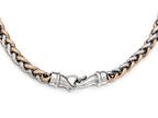 Chisel Stainless Steel Polished Rose Ip-plated 24in Necklace