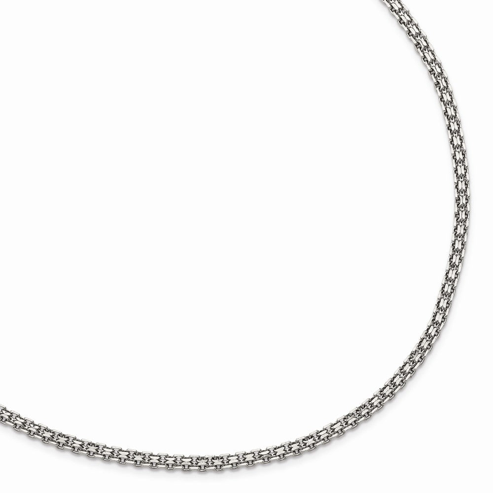 Chisel Stainless Steel Polished 3.10mm  Fancy Double Link Chain Necklace