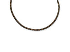 Chisel 4mm Genuine Leather Hexagon Weave Necklace - 20 inches