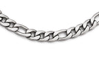 Chisel Stainless Steel Satin Figaro Chain Necklace