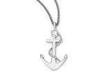 Chisel Stainless Steel Polished Anchor Necklace