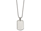 Chisel Stainless Steel Polished Dog Tag Necklace
