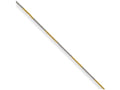 Chisel White and Yellow Rhodium Over Brass 1.00mm 2 Color Plated Snake Chain Necklace