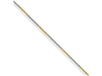 Chisel White and Yellow Rhodium Over Brass 1.00mm 2 Color Plated Snake Chain Necklace