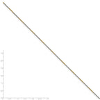 Chisel White and Yellow Rhodium over Brass 1mm 2 color plated Snake Chain Necklace - 18 inches