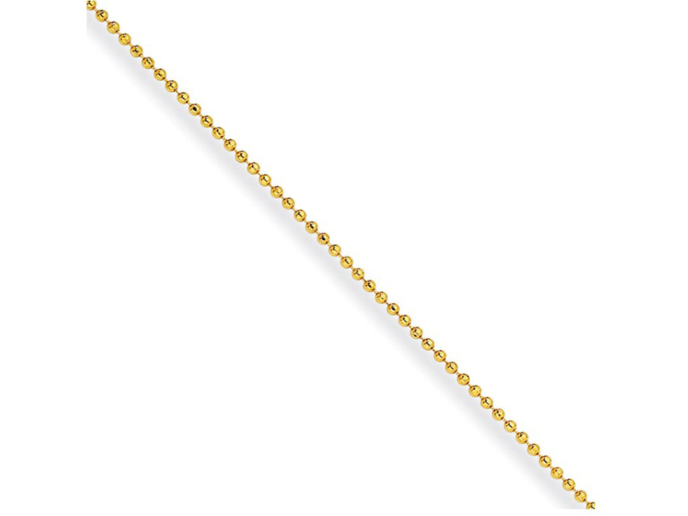Chisel Yellow Rhodium Over Brass 1.50mm Plated Ball Chain Necklace