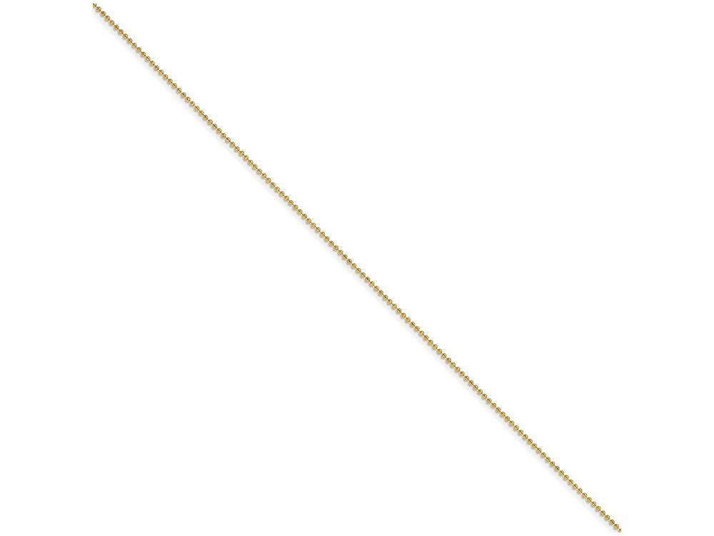 Chisel Yellow Rhodium over Brass 1.5mm Plated Ball Chain Necklace - 20 inches