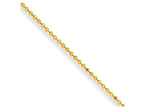 Chisel Yellow Rhodium Over Brass 2.00mm Plated Ball Chain Necklace