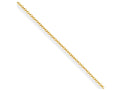 Chisel Yellow Rhodium Over Brass 1.70mm Plated Fancy Chain Necklace