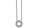 Chisel Stainless Steel Polished CZ Necklace