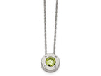 Chisel Stainless Steel Polished CZ May Birthstone Necklace