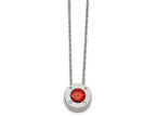 Chisel Stainless Steel Polished CZ July Birthstone Necklace