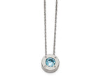 Chisel Stainless Steel Polished CZ December Birthstone Necklace