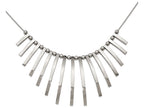 Chisel Stainless Steel Polished Bars And Beads W/2in Ext. Necklace